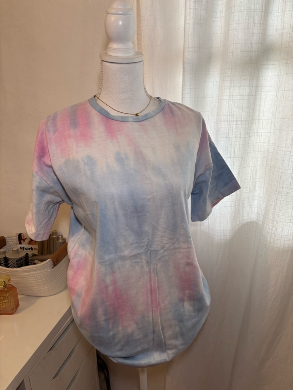 Tie-Dye Crewneck Tee - Pink & Blue